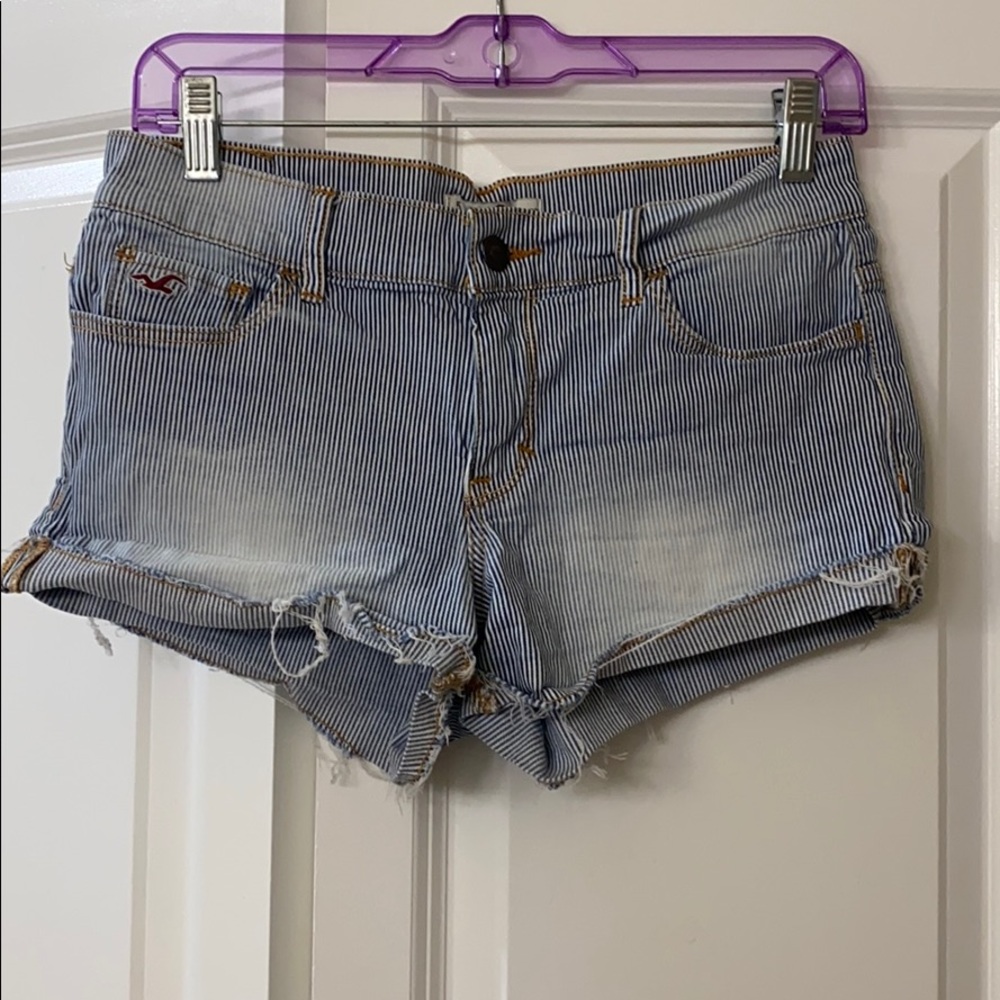 Hollister blue pinstripe shorts